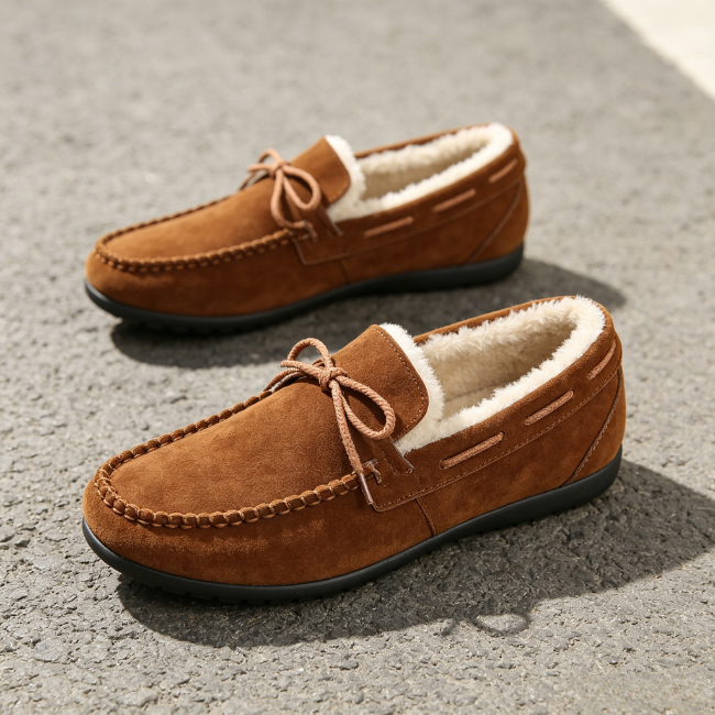 THE CLOUDIES | WOMEN'S FLEECE BOW KNOT MOCCASIN SLIPPERS - COZY WARM WINTER HOUSE SHOES