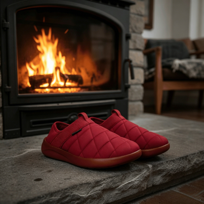 THE CLOUDIES | WARM WINTER SLIPPERS WITH CONVERTIBLE HEEL - INDOOR OUTDOOR COMFY HOUSE SHOES
