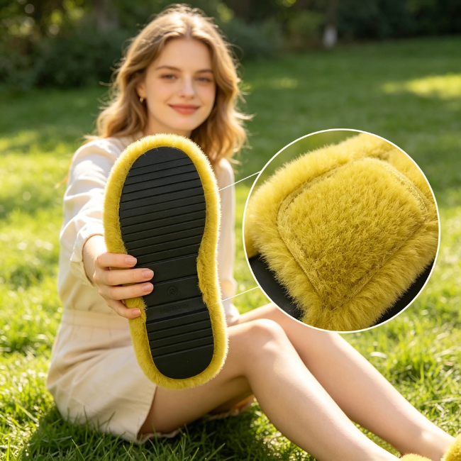 The Cloudies US | Winter Fuzzy Cross-Band Slippers for Women