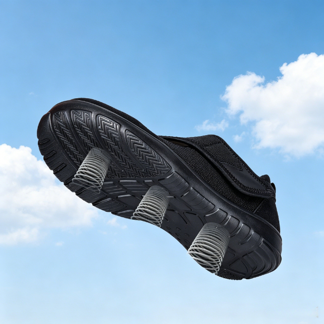 The Cloudies US | Wide-Fit Breathable Flyknit Walking Shoes with Adjustable Strap