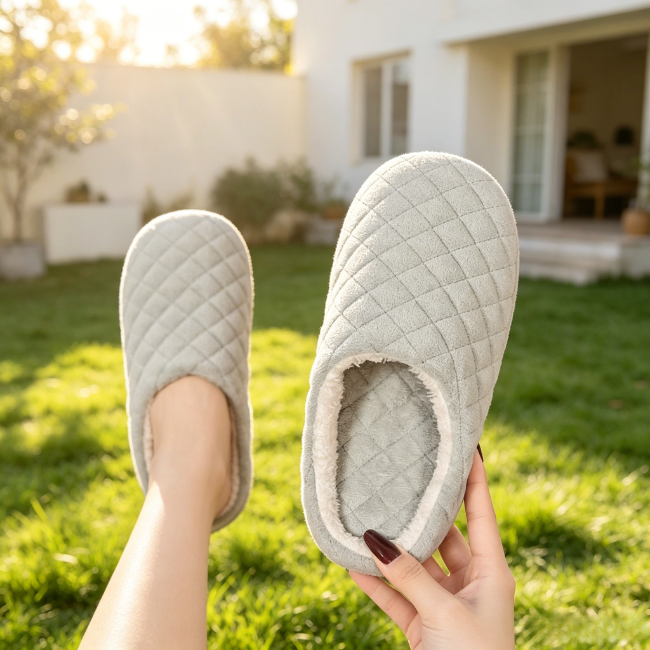 The Cloudies US | Silent Faux Suede Indoor Slippers with High-Elastic Soft Sole
