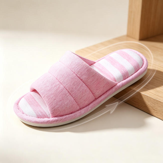 The Cloudies US | Unisex Cotton Linen Indoor Slippers with Silent Anti-Slip Sole