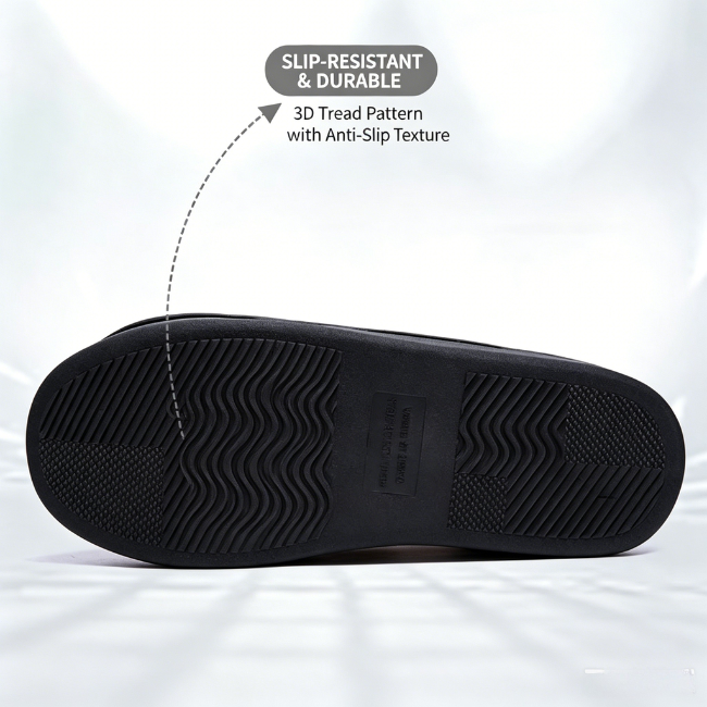 THE CLOUDIES | ORTHOPEDIC WINTER SLIPPERS - ADJUSTABLE HOOK & LOOP FLEECE WARM RECOVERY SHOES FOR MEN & WOMEN