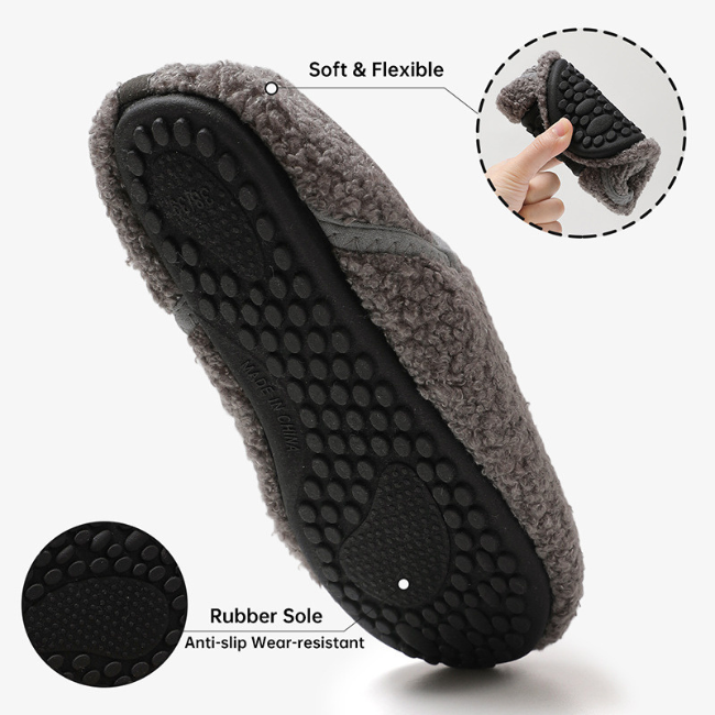 THE CLOUDIES | UNISEX SLIP-ON WINTER SLIPPERS - COZY PLUSH & FLEXIBLE RUBBER SOLE
