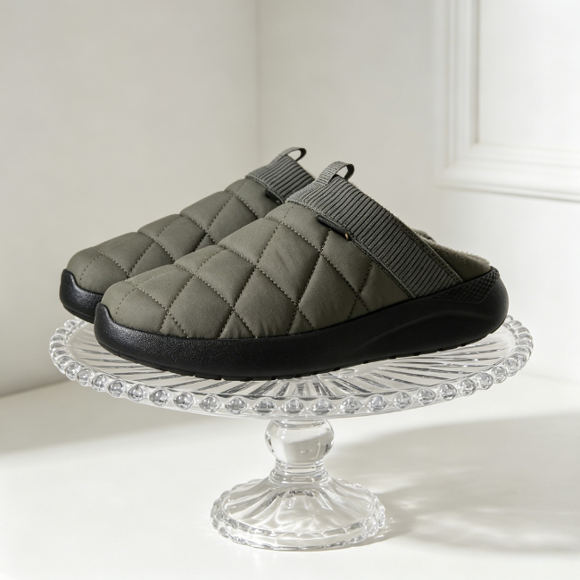 THE CLOUDIES | WARM WINTER SLIPPERS WITH CONVERTIBLE HEEL - INDOOR OUTDOOR COMFY HOUSE SHOES