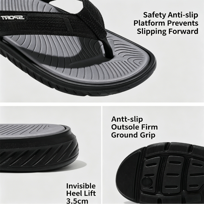 THE CLOUDIES | THICK SOLE MASSAGE FLIP FLOPS - ANTI-SLIP ODOR-RESISTANT SUMMER SANDALS FOR MEN