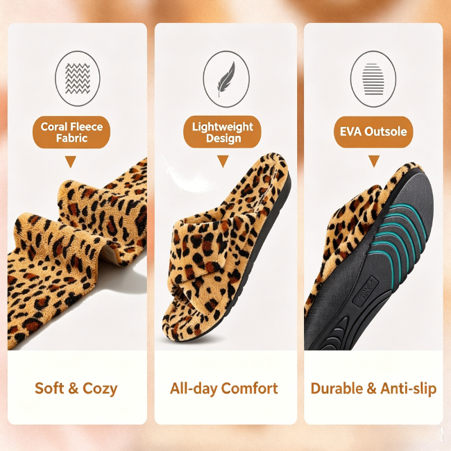 THE CLOUDIES | WOMEN'S ORTHOPEDIC FLEECE SLIDES - ADJUSTABLE INDOOR/OUTDOOR WINTER SLIPPERS