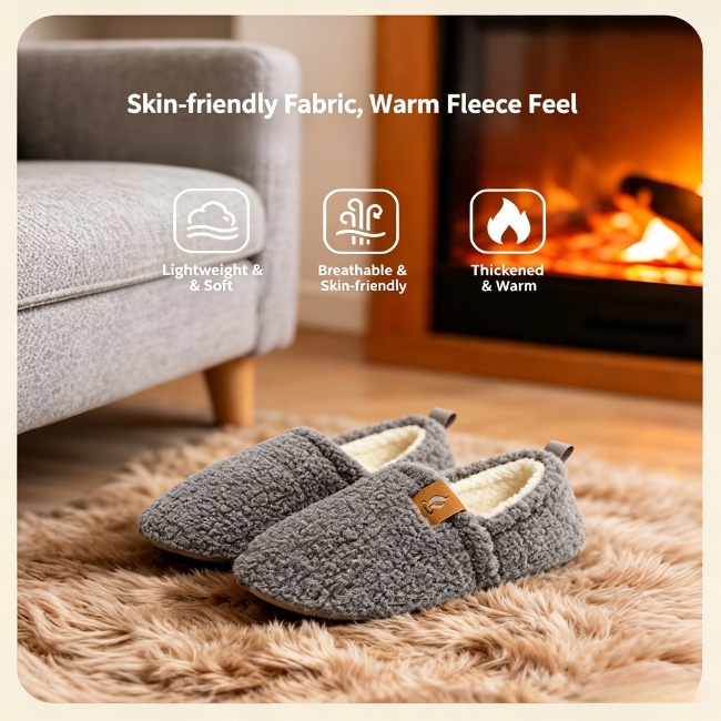THE CLOUDIES | UNISEX CLOSED-TOE WINTER SLIPPERS - COZY PLUSH & ANTI-SLIP