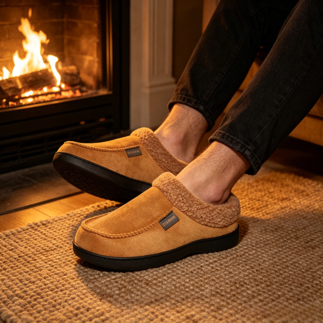 THE CLOUDIES | UNISEX WINTER PLUSH SLIPPERS - COZY SOFT HOUSE SHOES WITH ANTI-SLIP SOLE