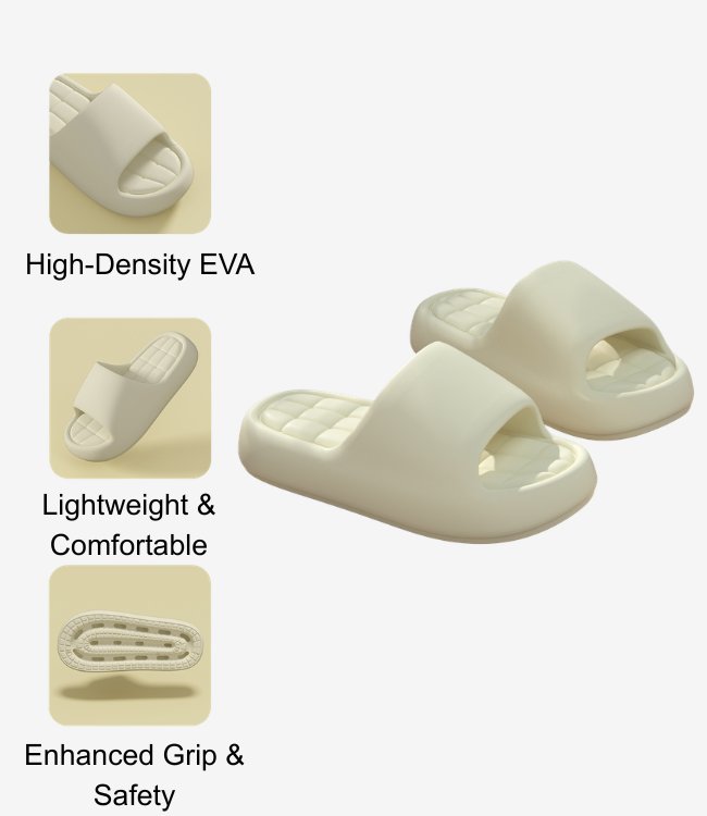 THE CLOUDIES | 3.5CM ULTRA-THICK CUSHION SLIDES - ERGONOMIC SUPPORT