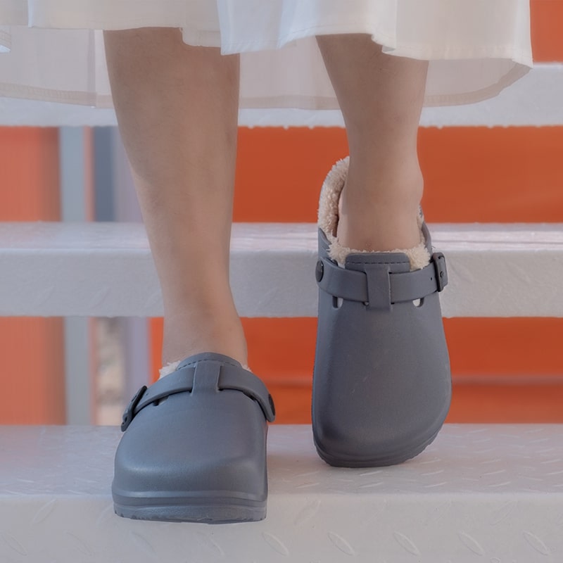 FUR-LINED CLOUD CLOGS – THICK SOLE NON-SLIP ORTHOPEDIC EVA SLIPPERS